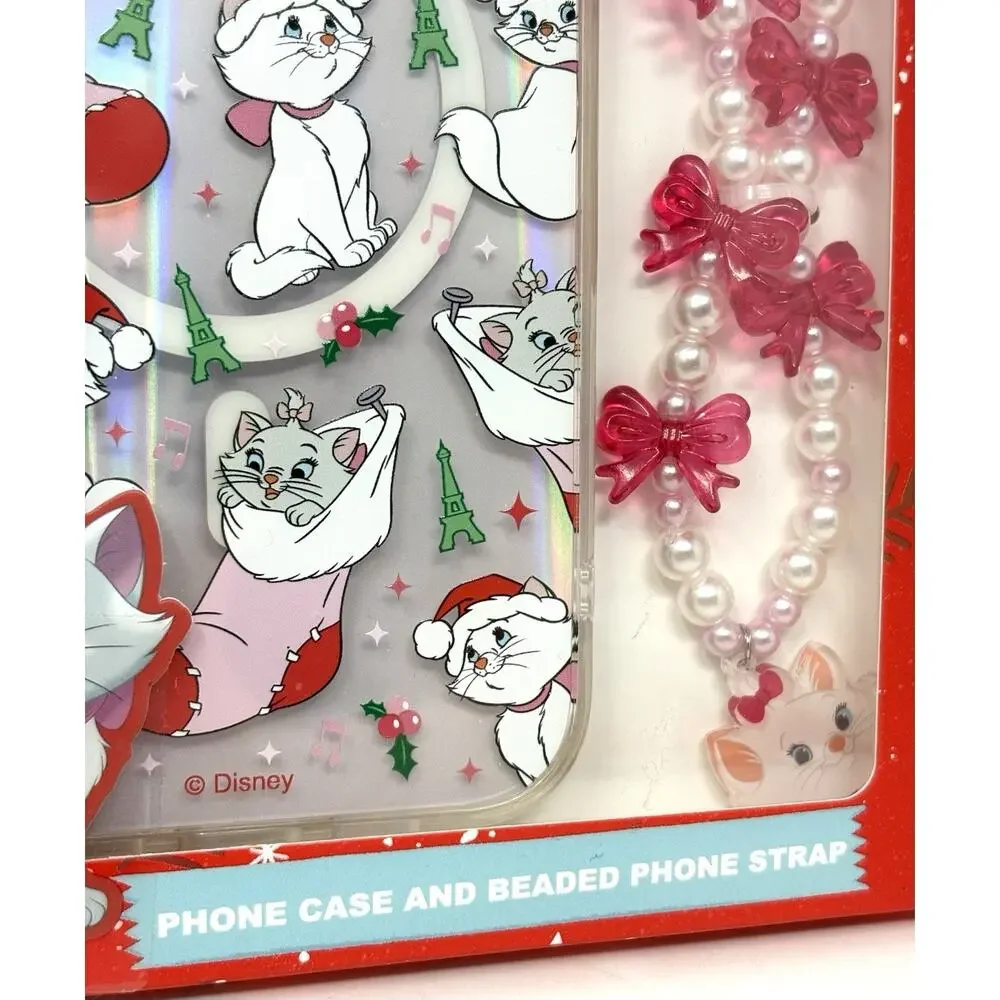 Disney Marie Aristocats Skinnydip iPhone 16 Pro Max Case Beaded Strap Christmas